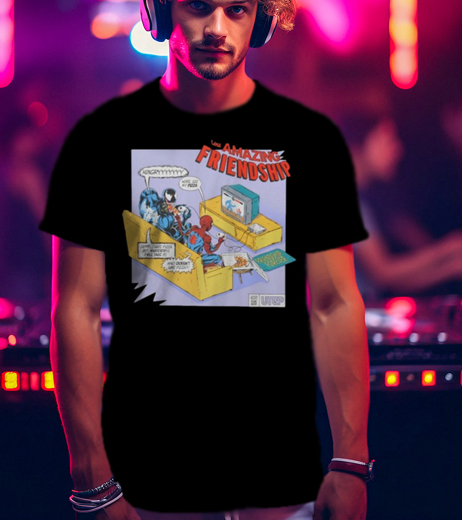 Hungry Pizza Lovers Unite On Couch With Amazing Friendship TV T-Shirt