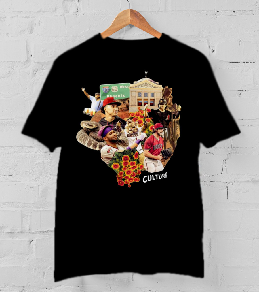 Arizona Diamondbacks Serpiente Culture Phoenix Baseball Landmarks Icons T-Shirt