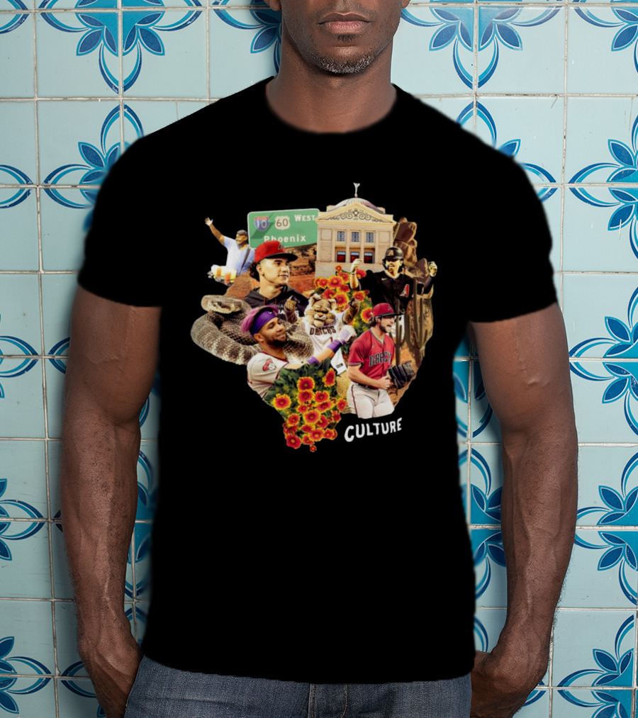 Arizona Diamondbacks Serpiente Culture Phoenix Baseball Landmarks Icons T-Shirt