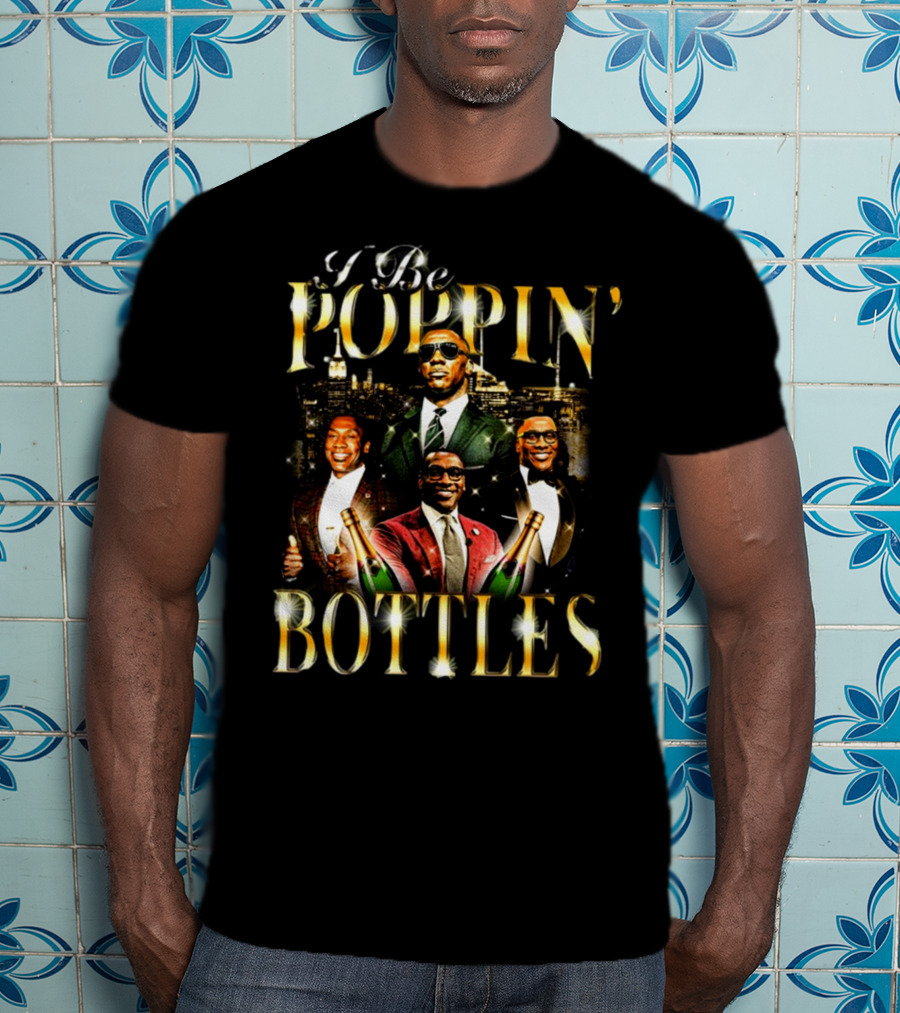 Notsafeforwear Shop I Be Poppin Bottles City Lights T-Shirt