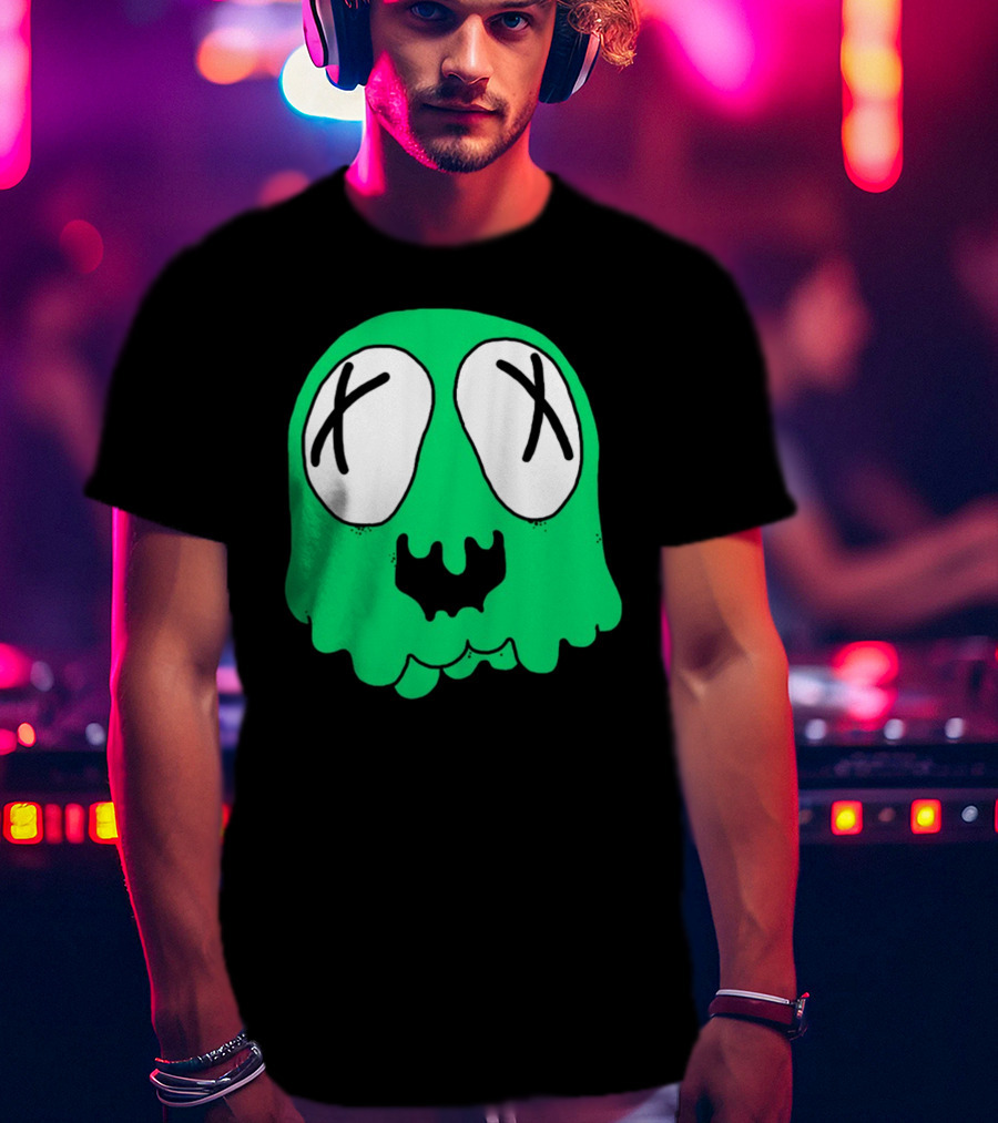 Sludge Life Shop Ghost Green Blob With X Eyes T-Shirt