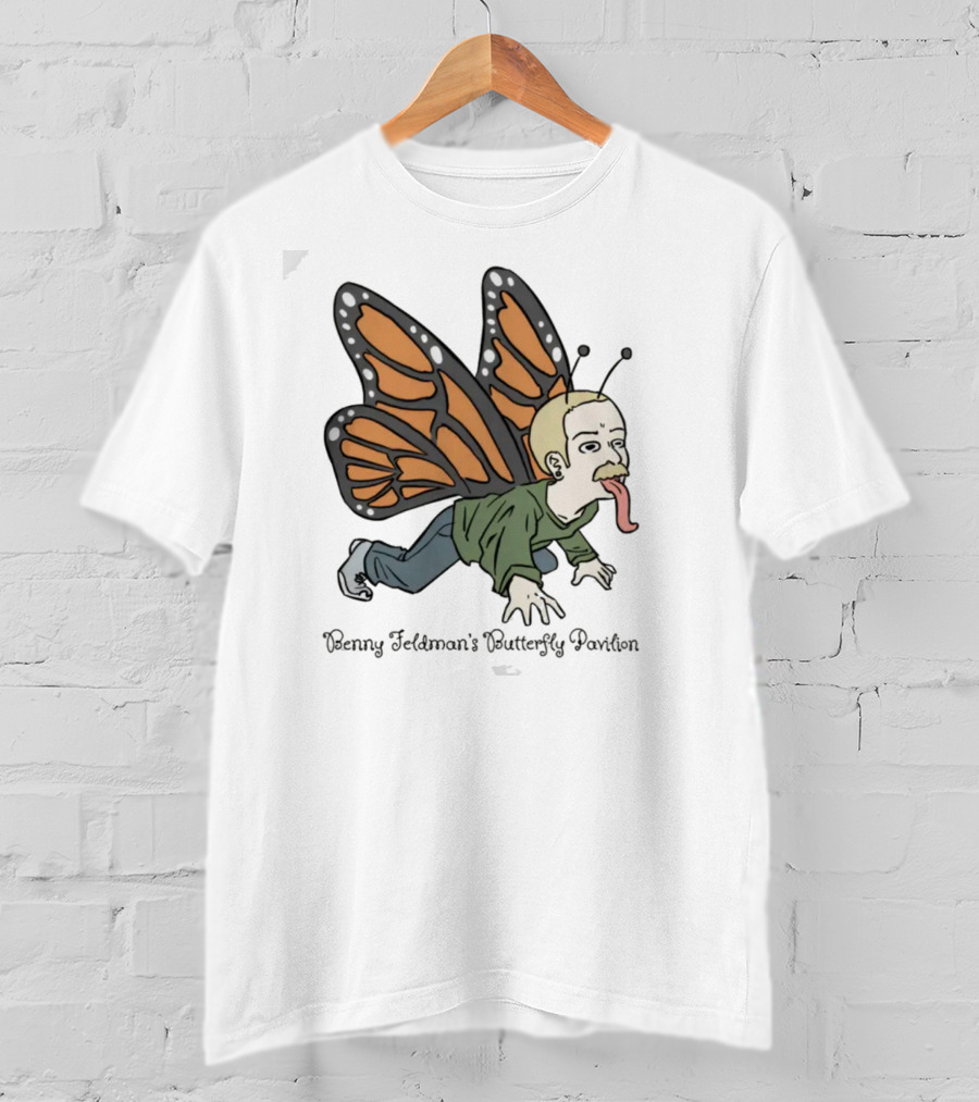 Benny Feldman's Butterfly Pavilion Winged Humanoid Cartoon With Antennae And Sneakers T-Shirt