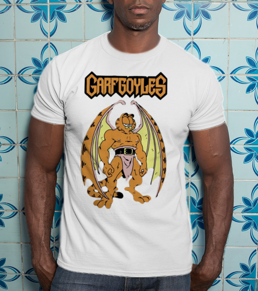 Garfgoyles Garfield David C. Smith T-Shirt