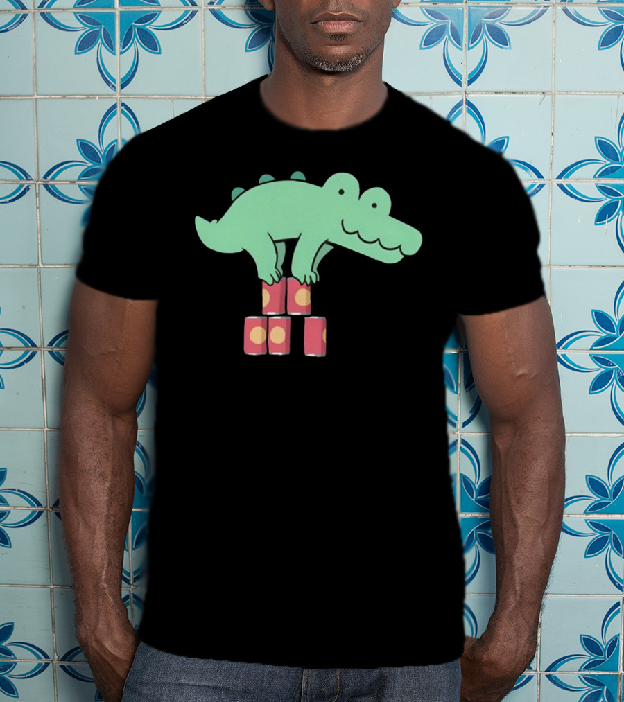 Deadlycomics Orlando Alligator Balancing On Cans T-Shirt