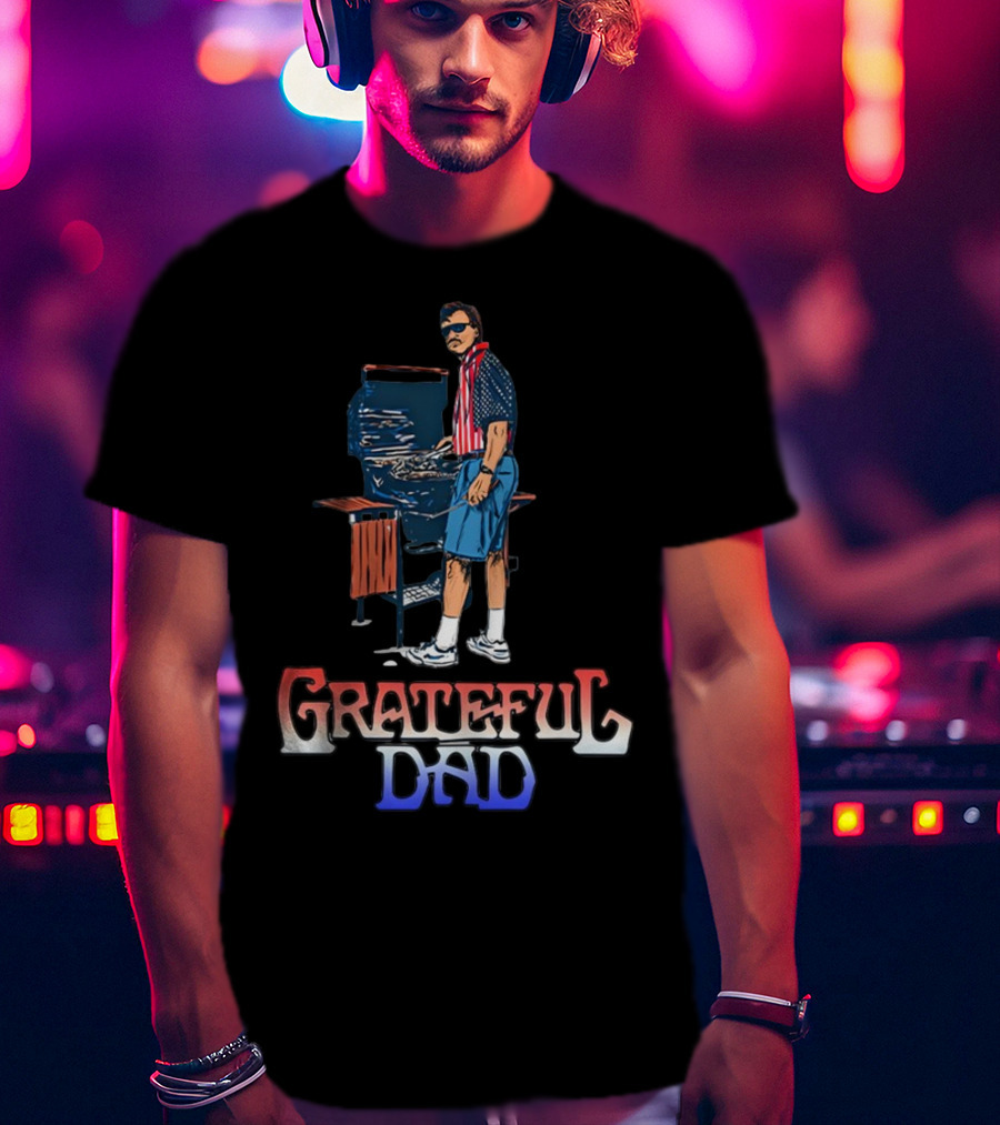 Grateful Dad USA BBQ Patriotic T-Shirt