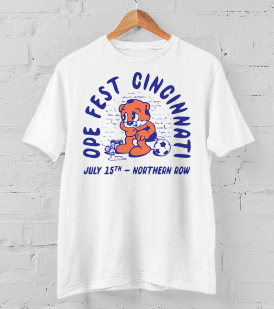 Ope Fest Cincinnati July 15th Northern Row Soccer Bear T-Shirt