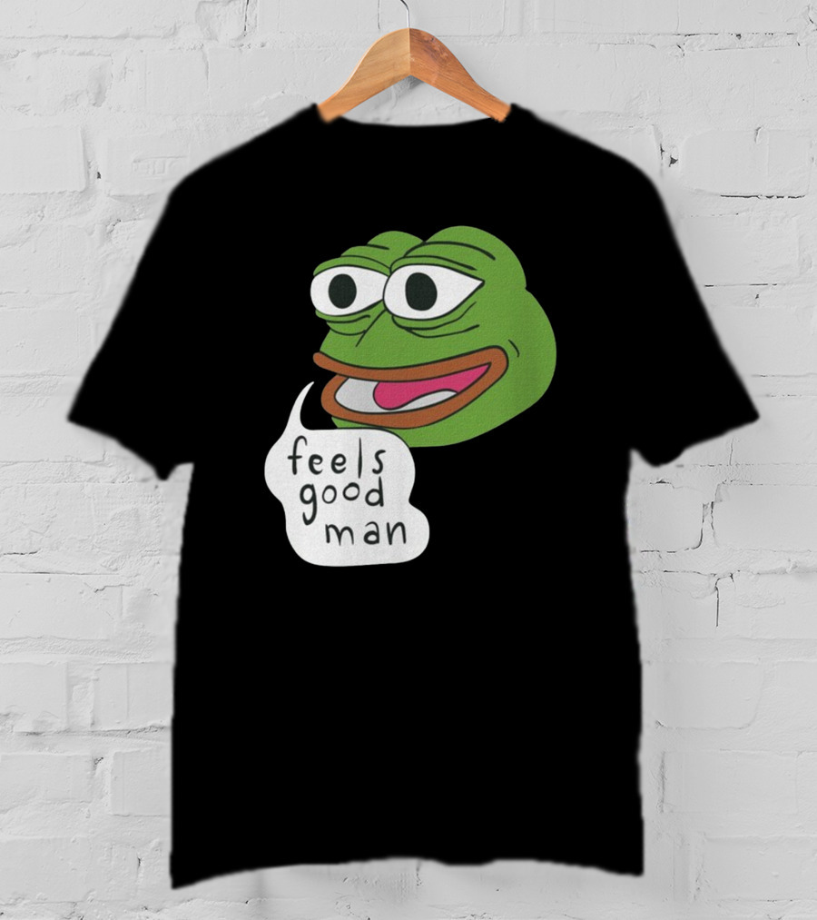 Pepe Feels Good Man Meme Iconic Expression T-Shirt