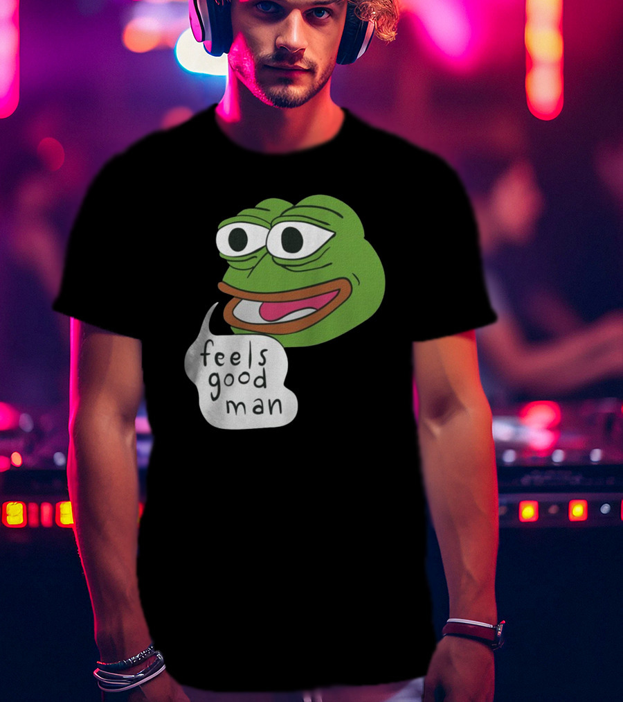 Pepe Feels Good Man Meme Iconic Expression T-Shirt