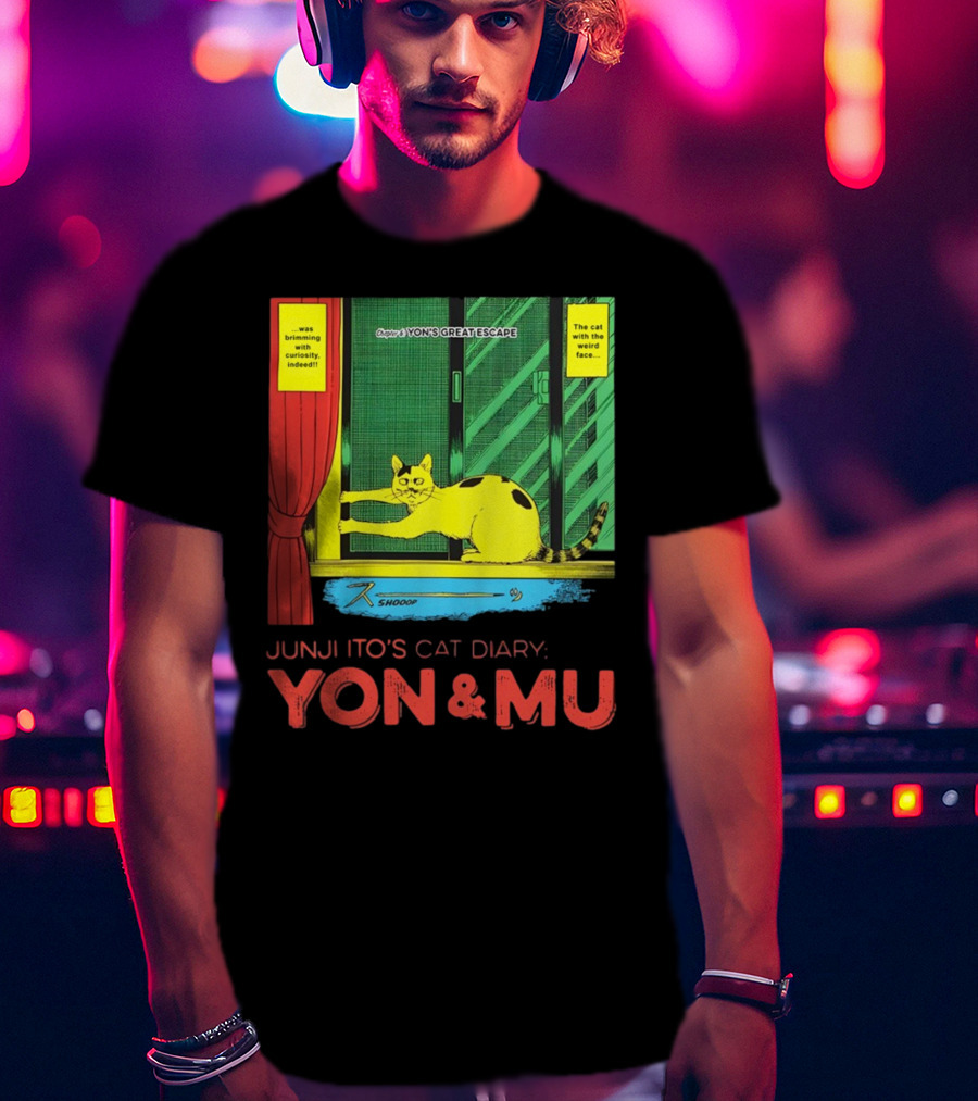 Junji Ito's Cat Diary Yon And Mu Yon’s Great Escape The Cat With The Weird Face T-Shirt