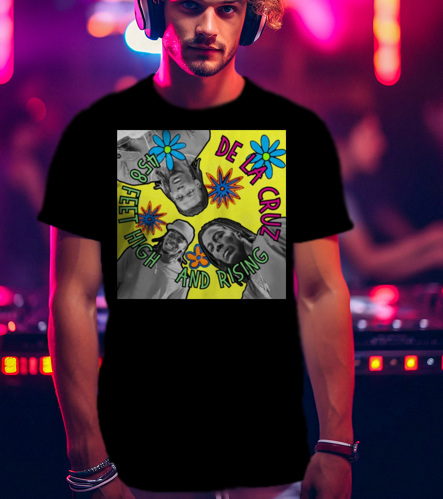 De La Cruz 458 Feet High And Rising Psychedelic Baseball Legend T-Shirt
