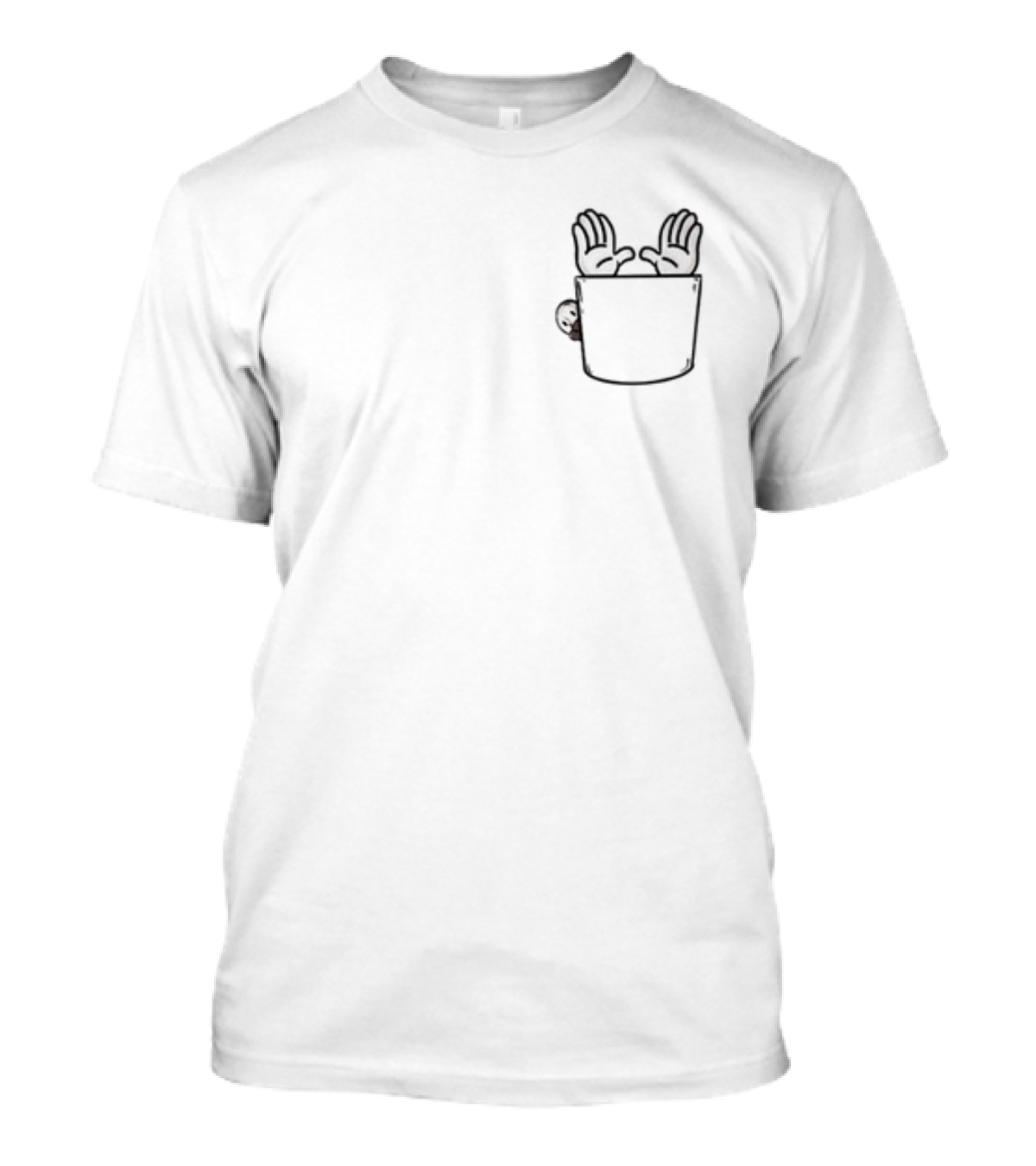 Dooley Noted Lurking Hand Gesture Peeking From Pocket T-Shirt