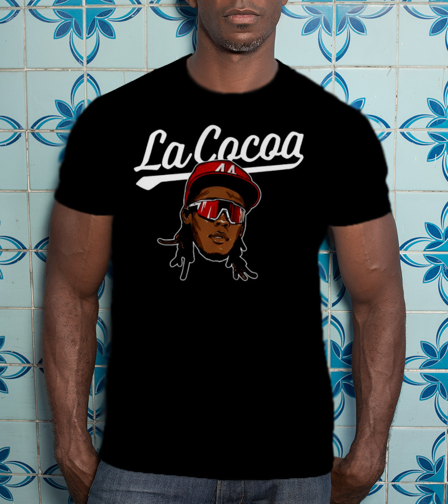 Elly De La Cruz La Cocoa Red Hat Sunglasses Baseball T-Shirt
