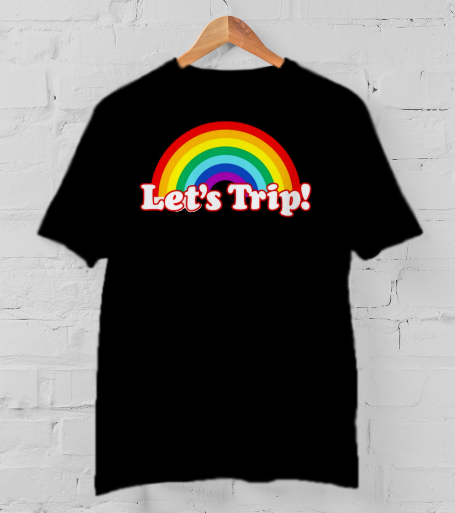 Let's Trip Rainbow Retro Colorful T-Shirt