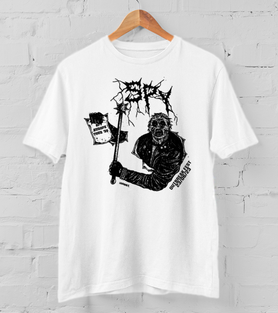 Spy Worldwide Outbreak Fest 23-06/25 Metal Zombie T-Shirt