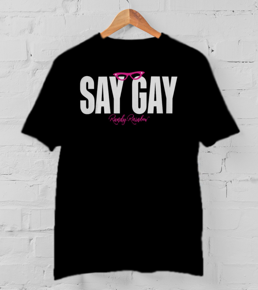 Randy Rainbow Say Gay Pink Glasses T-Shirt