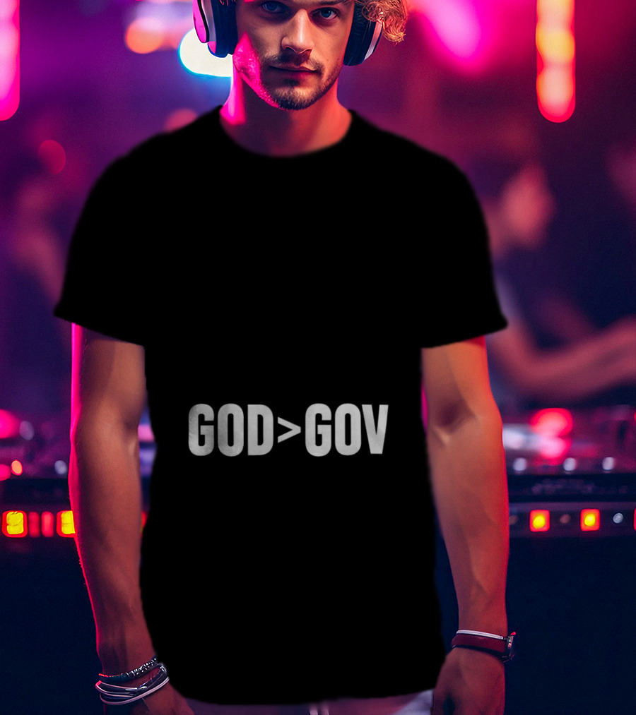 Tpusa Merch God Greater Than Gov T-Shirt