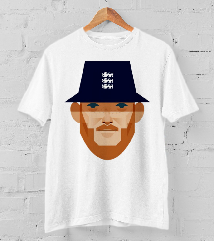 Stanley Chow Ben Stokes England Cricket Hat Three Lions T-Shirt