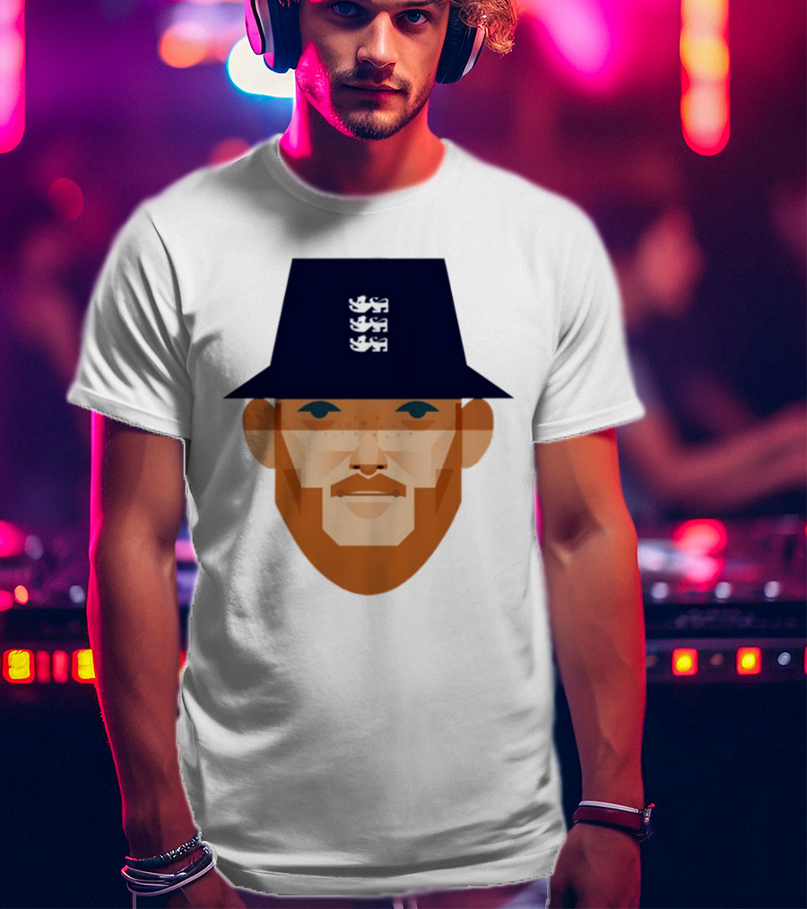 Stanley Chow Ben Stokes England Cricket Hat Three Lions T-Shirt