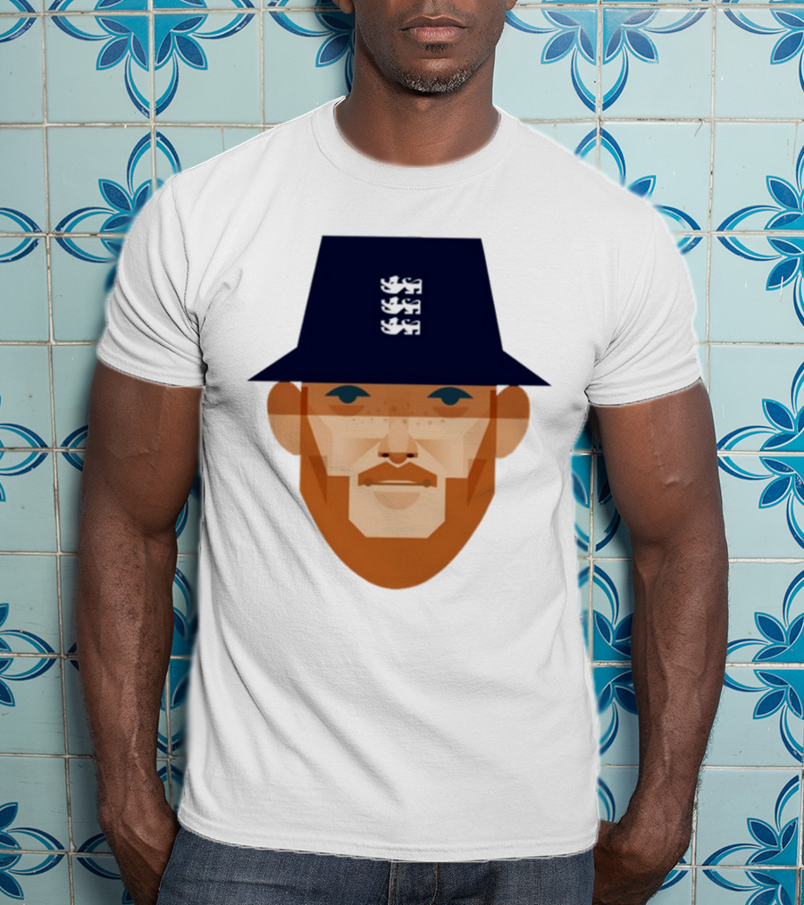 Stanley Chow Ben Stokes England Cricket Hat Three Lions T-Shirt