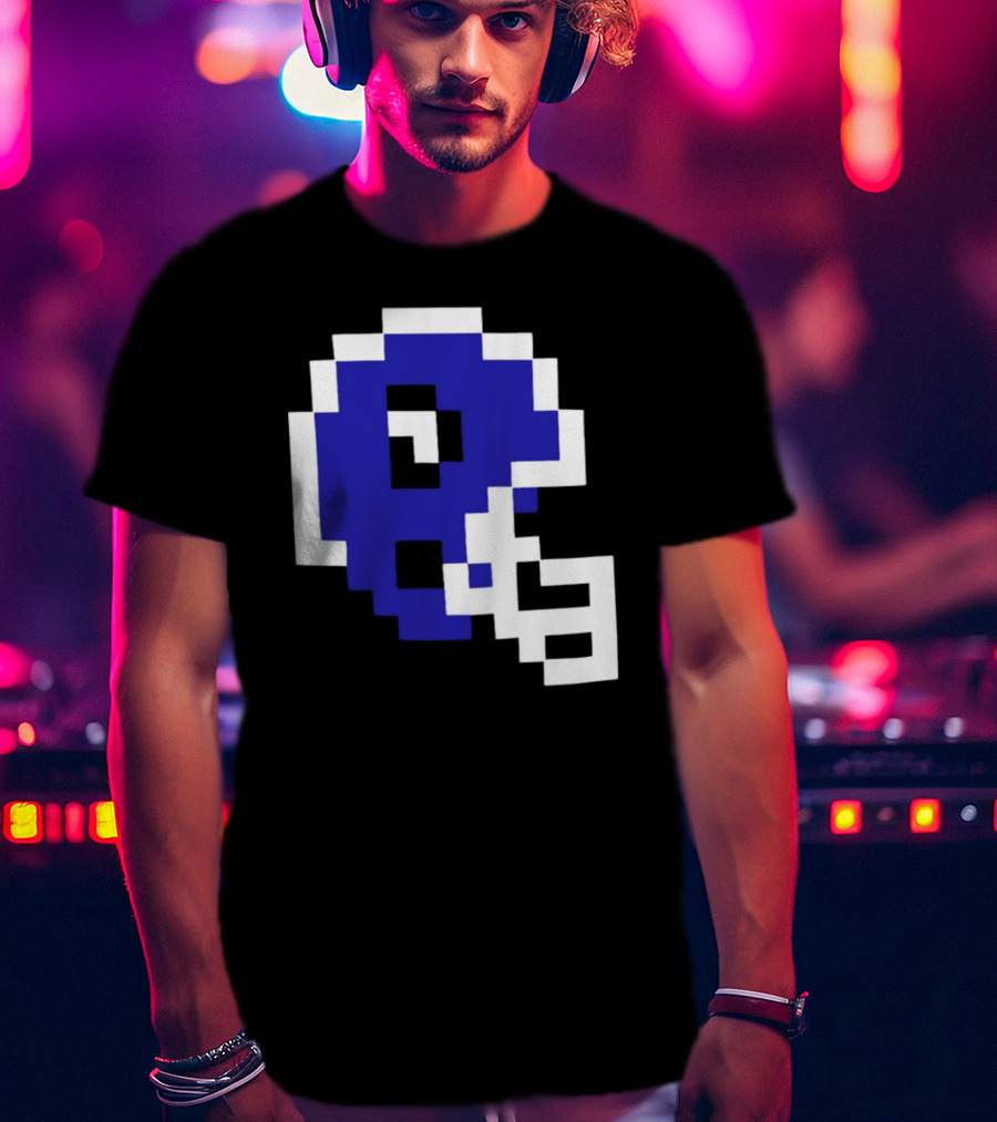 Thatsgoodsports 8 Bit New Retro Football Helmet T-Shirt