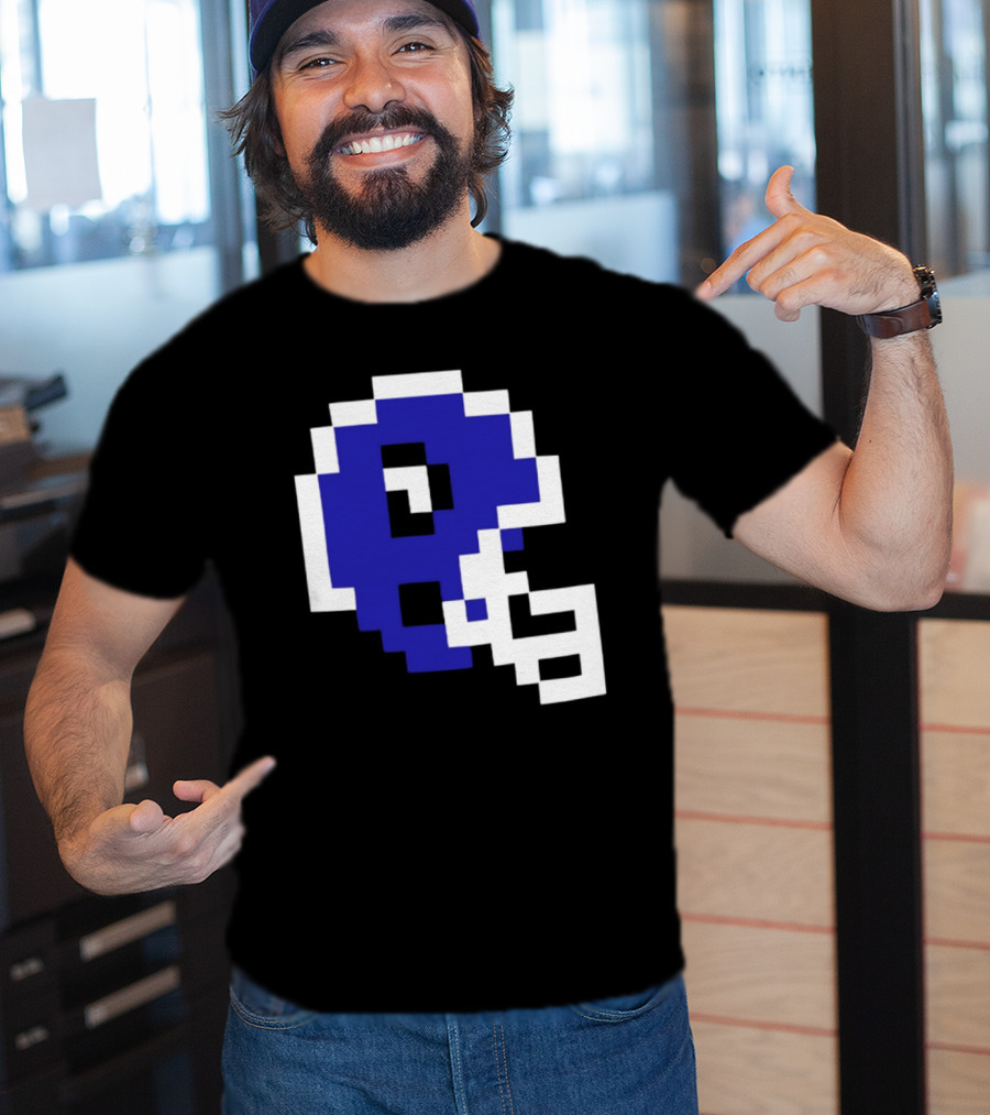 Thatsgoodsports 8 Bit New Retro Football Helmet T-Shirt