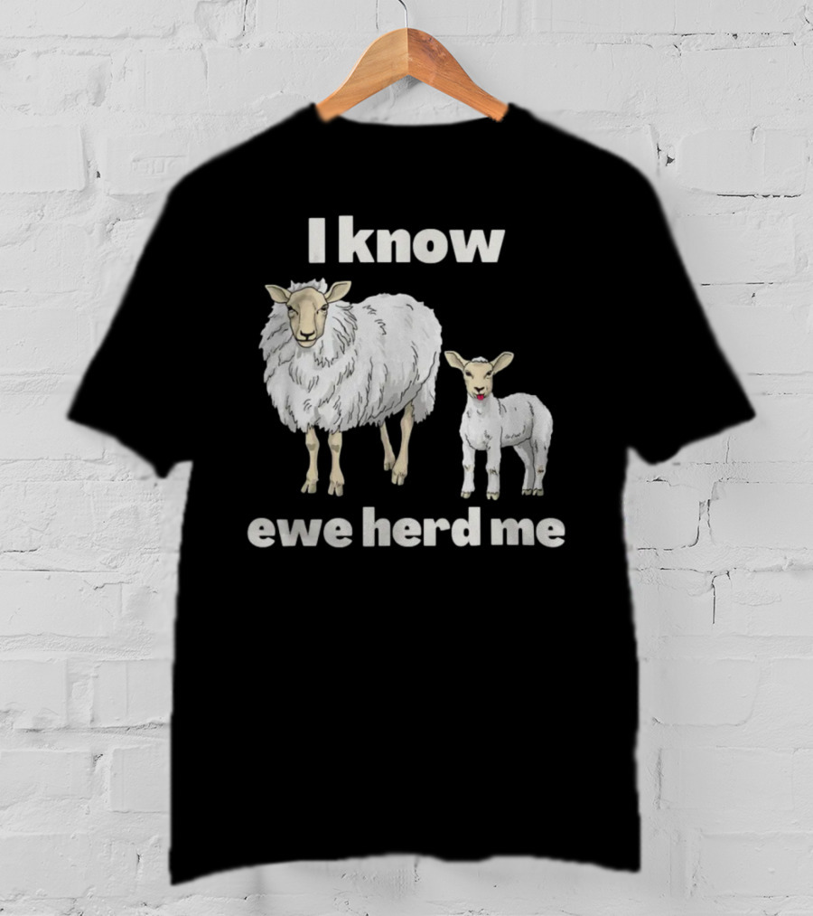 I Know Ewe Herd Me Funny Sheep Farmer Fathers Day Dad Jokes T-Shirt
