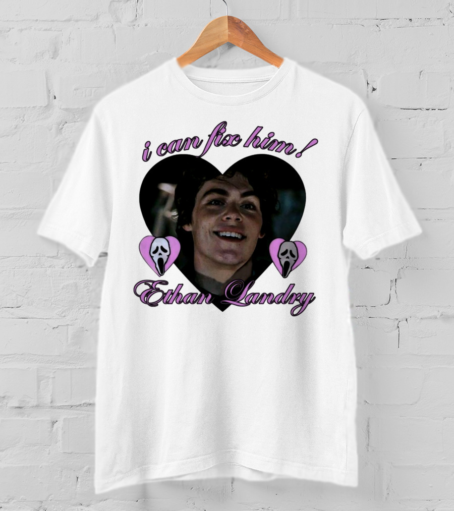 I Can Fix Him Ethan Landry Heart Scream Mask T-Shirt