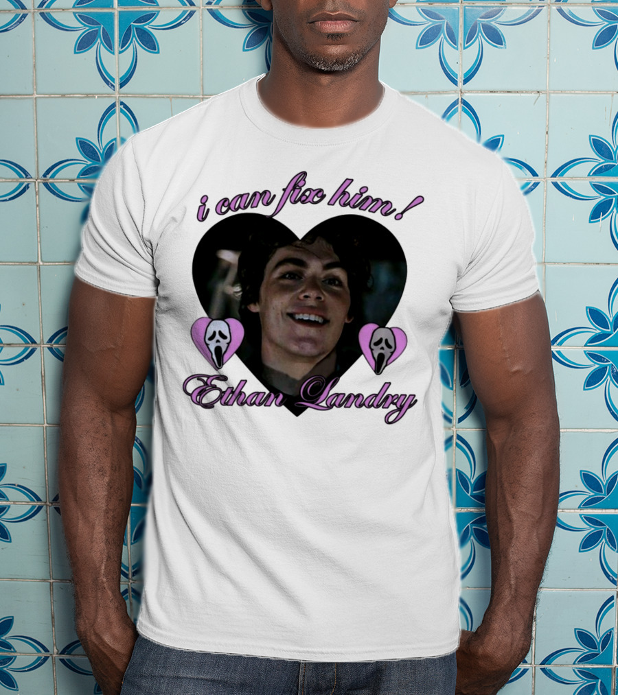 I Can Fix Him Ethan Landry Heart Scream Mask T-Shirt