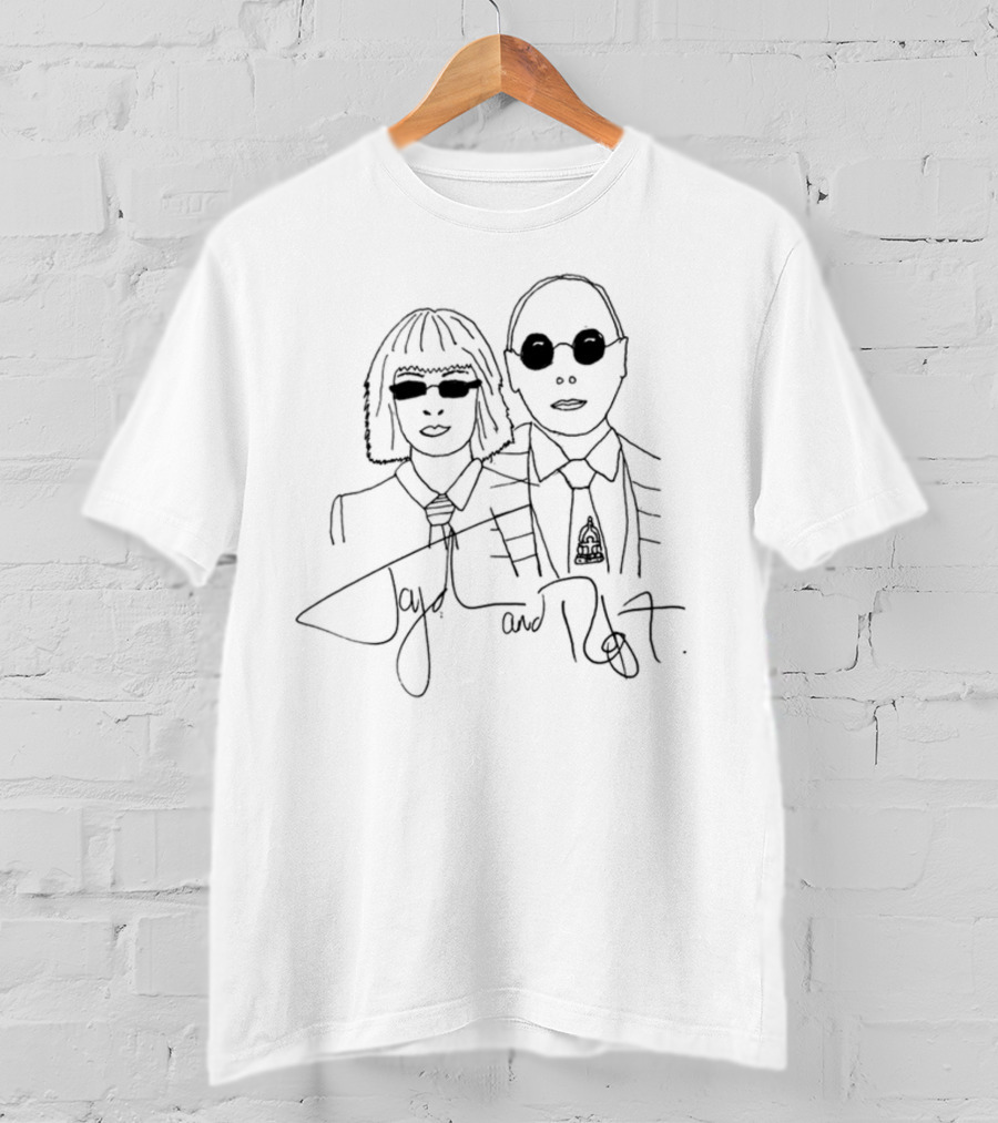 Toyah And Robert Line Drawing With Sunglasses T-Shirt