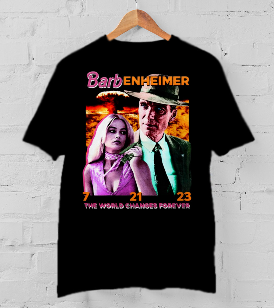 Barbenheimer The World Changes Forever 7 21 23 T-Shirt