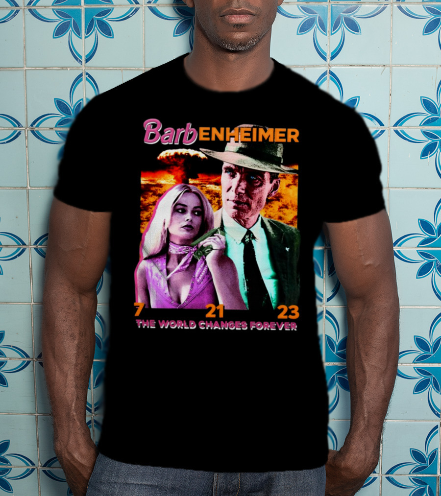 Barbenheimer The World Changes Forever 7 21 23 T-Shirt