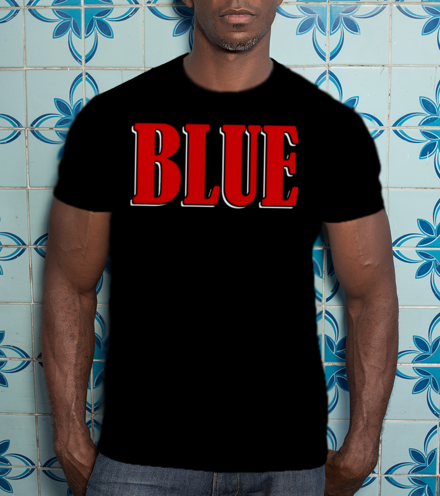 G Perico Blue Red Block Text T-Shirt