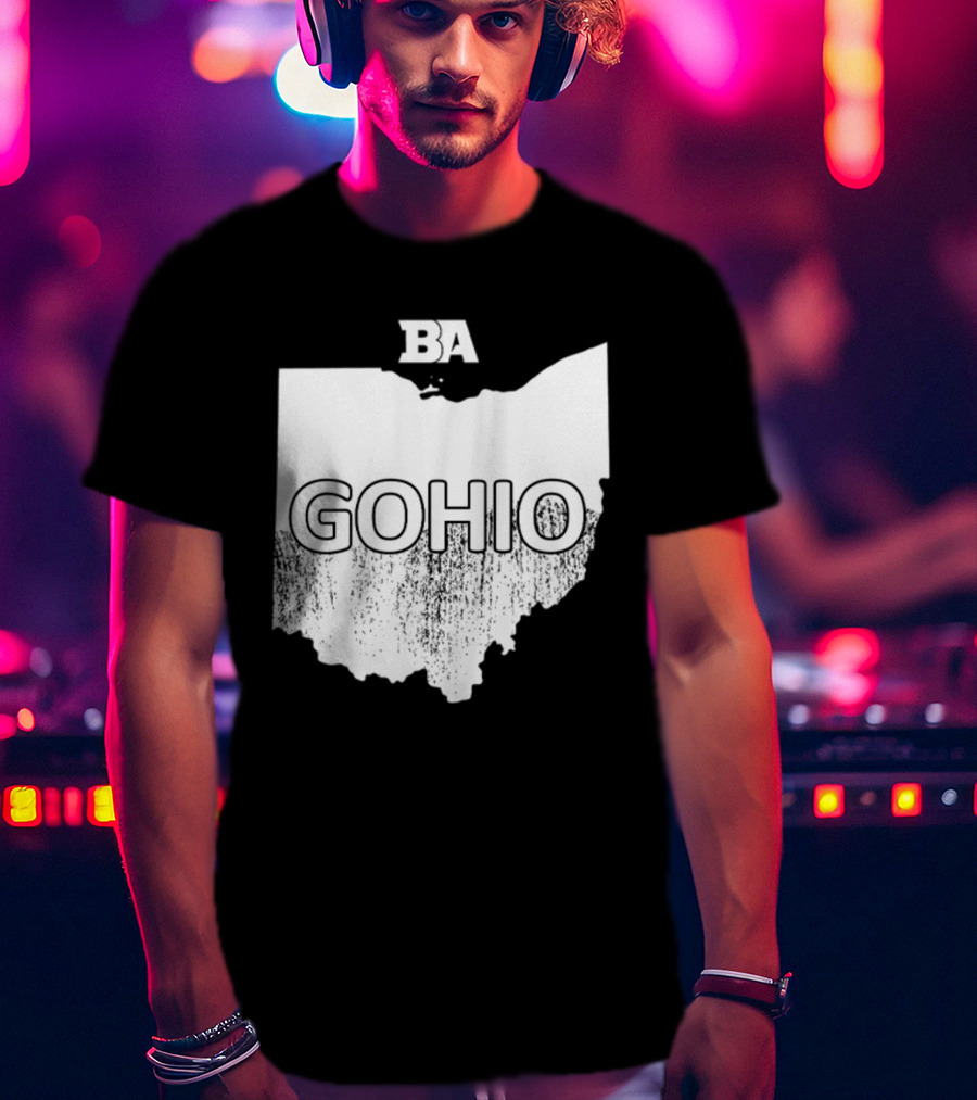 BA GOHIO Ohio Map T-Shirt