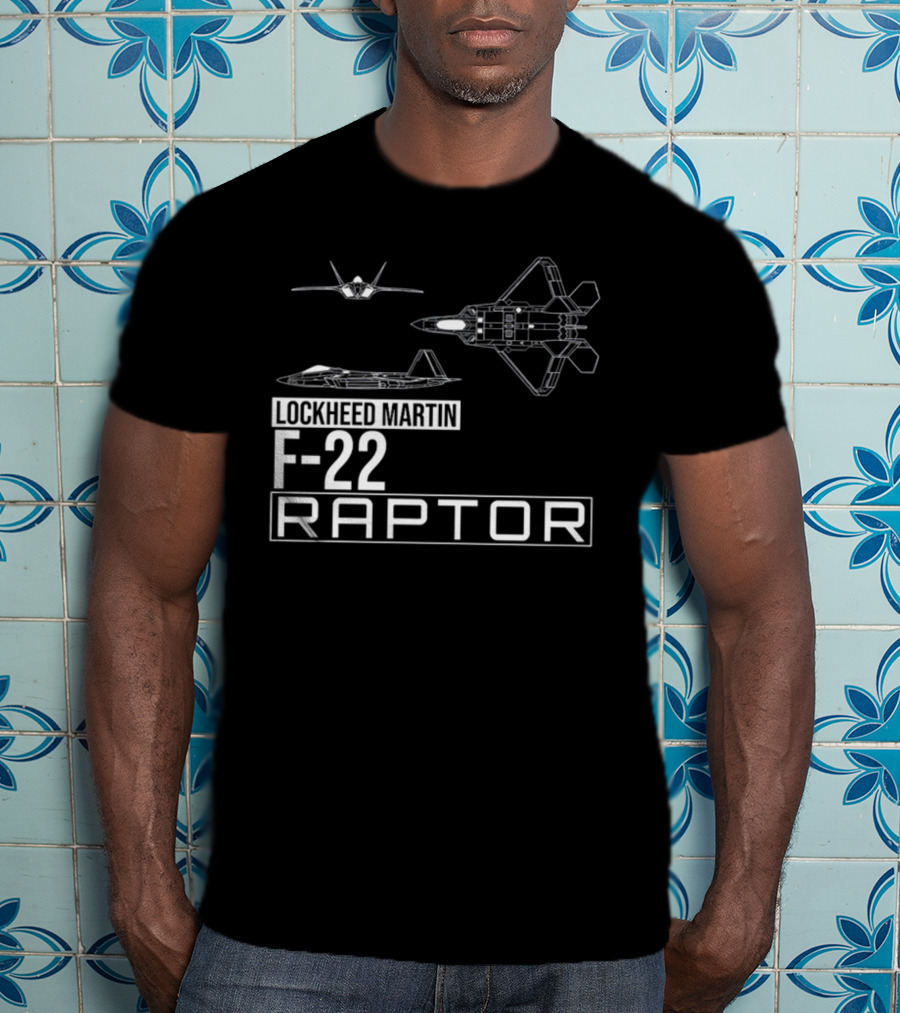Lockheed Martin F-22 Raptor Detailed Aircraft Diagrams T-Shirt