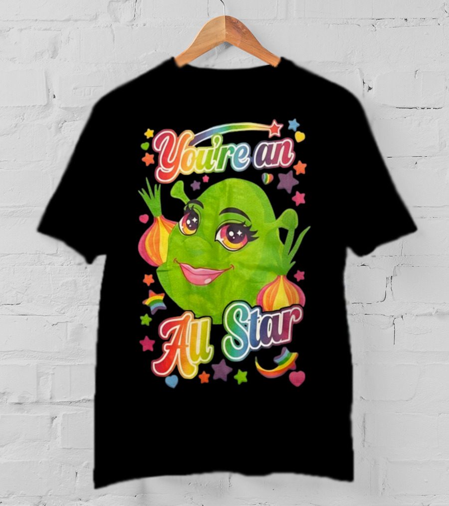 You're An All Star Shrek Rainbow Emojis T-Shirt