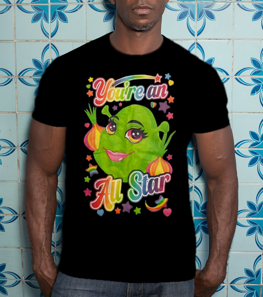 You're An All Star Shrek Rainbow Emojis T-Shirt