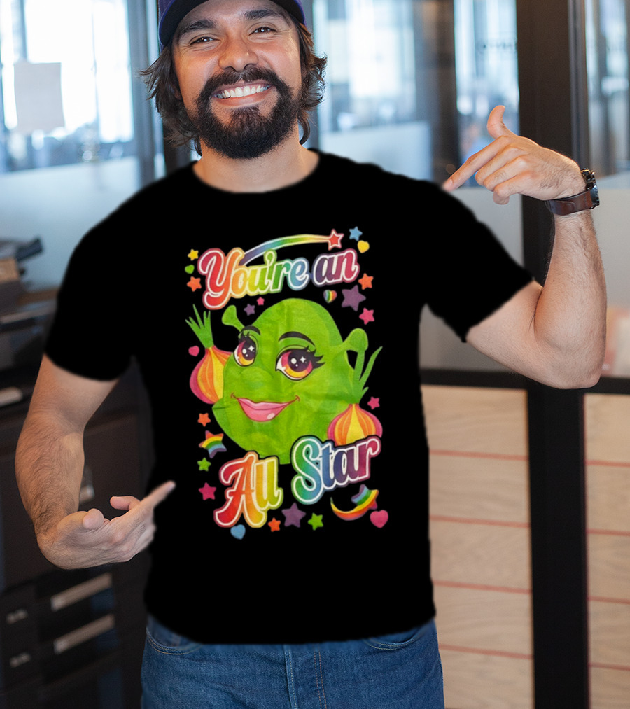 You're An All Star Shrek Rainbow Emojis T-Shirt