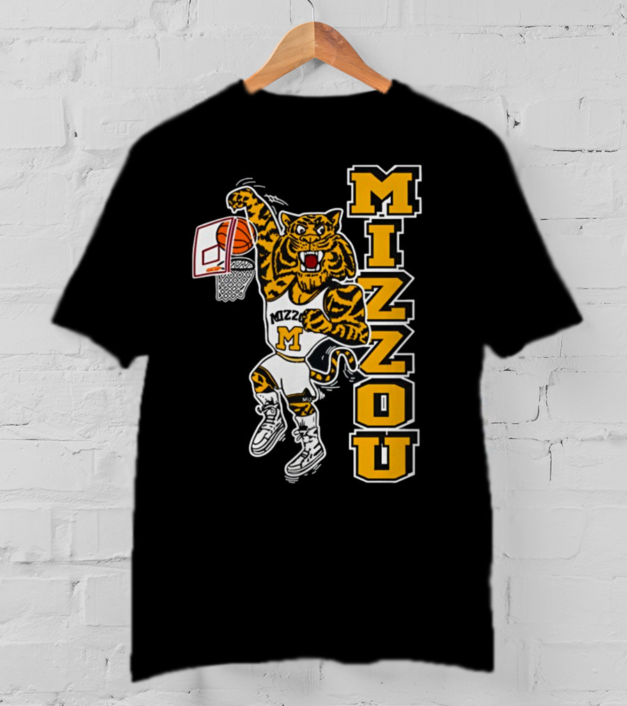 Mizzou Missouri Tiger Basketball Slam Dunk T-Shirt