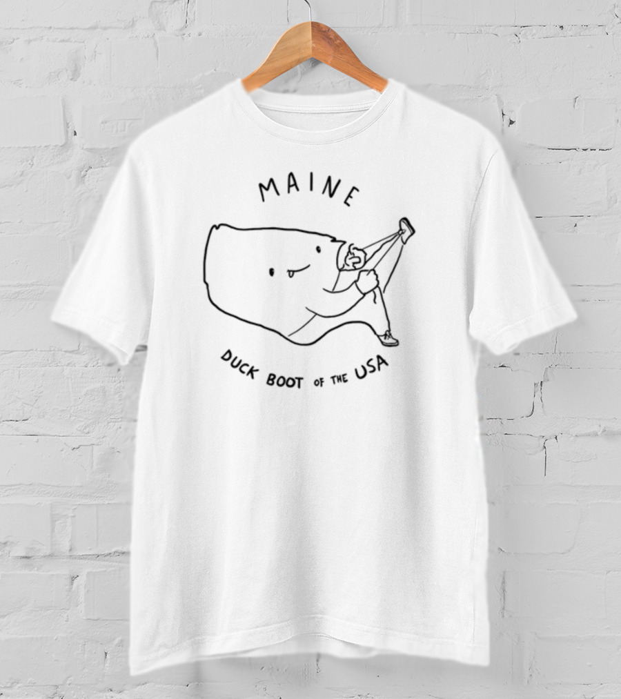 Maine Duck Boot Of The USA Strange Planet T-Shirt