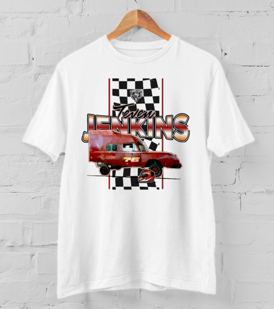 Chicago Bears Teven Jenkins 76 Racing Van T-Shirt