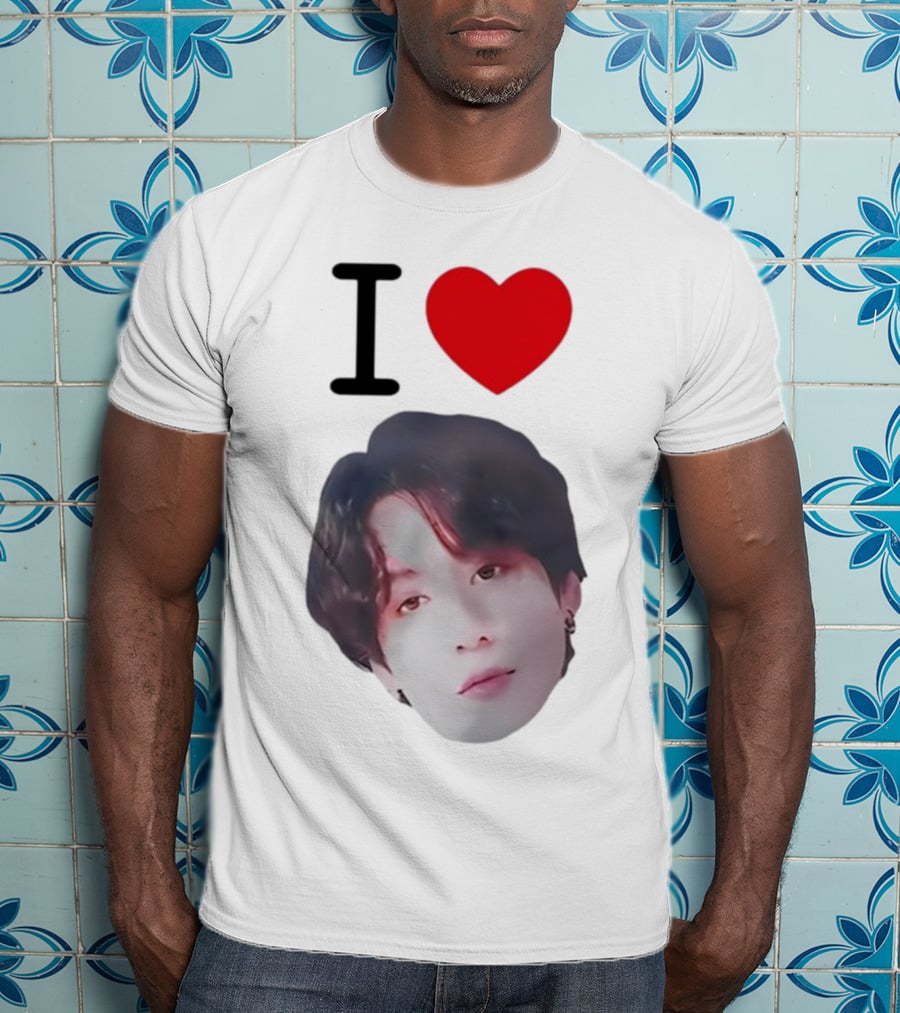 Connor Price I Love Jungkook BTS Face Heart T-Shirt