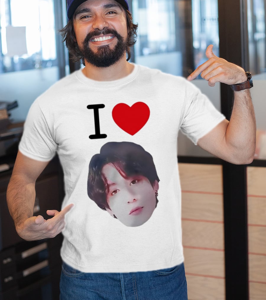 Connor Price I Love Jungkook BTS Face Heart T-Shirt