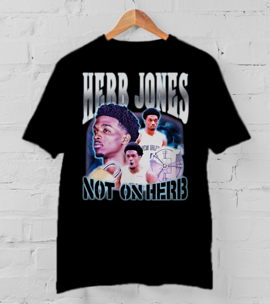 Herb Jones Not On Herb New Orleans Basketball Player Collage T-Shirt