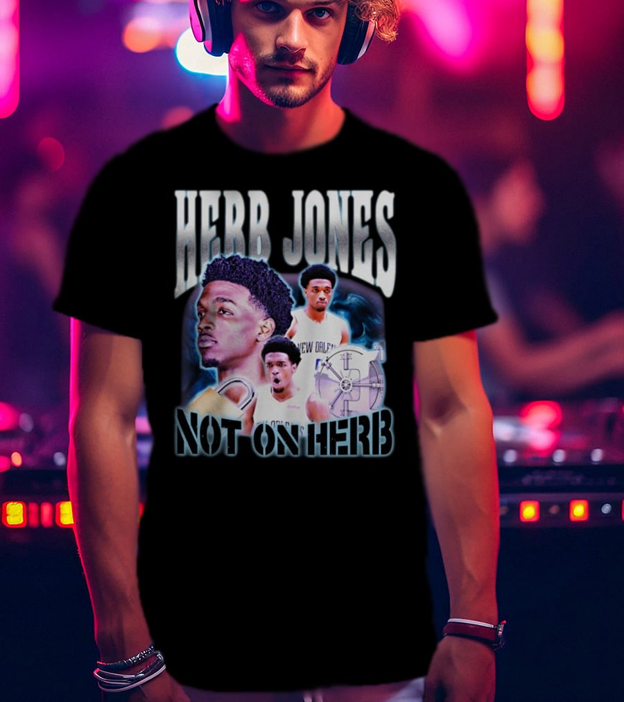 Herb Jones Not On Herb New Orleans Basketball Player Collage T-Shirt