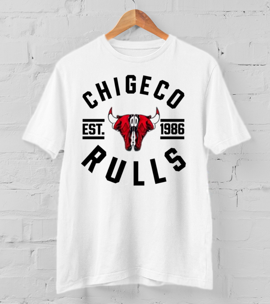 Chigeco Rulls Est 1986 Bull T-Shirt