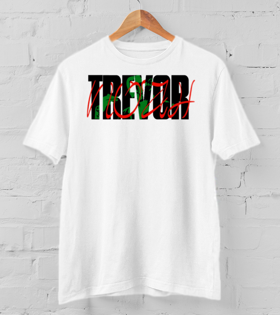 Trevor Noah With Green Art And Red Script T-Shirt