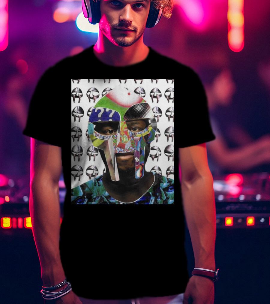 Ian Woods MF Doom Collage Mask T-Shirt