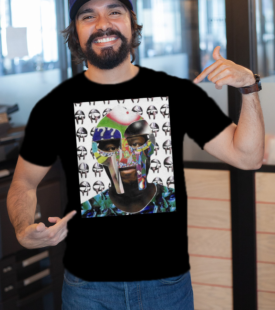 Ian Woods MF Doom Collage Mask T-Shirt