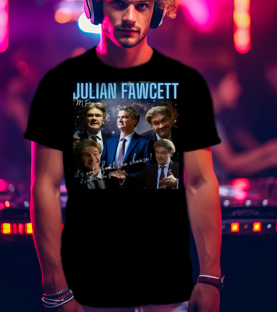 Julian Fawcett Mp It's Not About The Cheese It's About The Fun Multi-Pose Universe T-Shirt