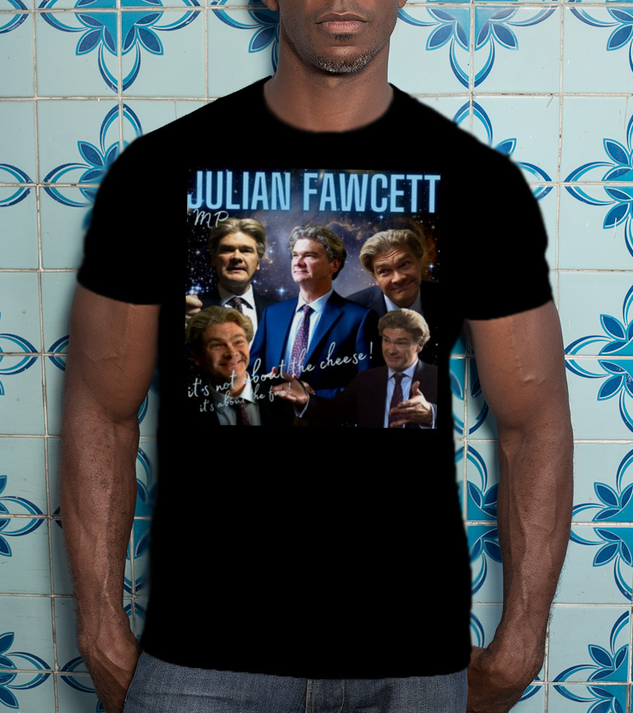 Julian Fawcett Mp It's Not About The Cheese It's About The Fun Multi-Pose Universe T-Shirt